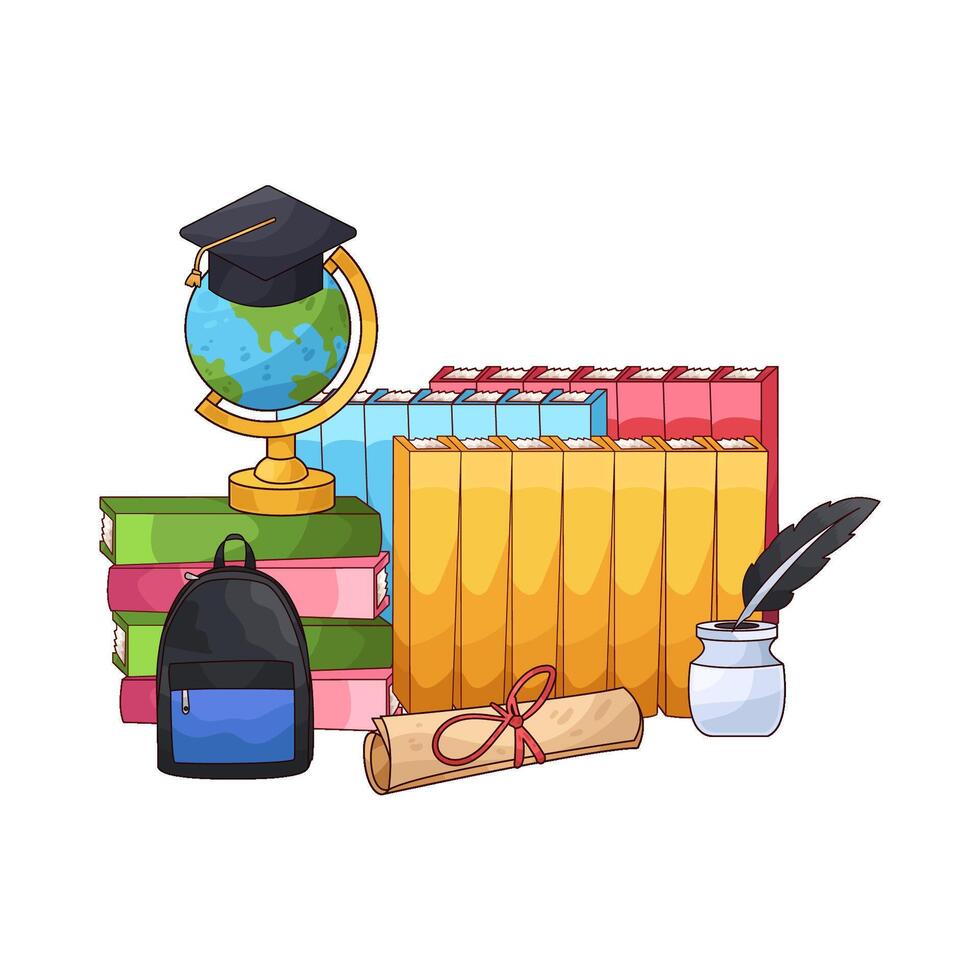 Illustration of stationery vector