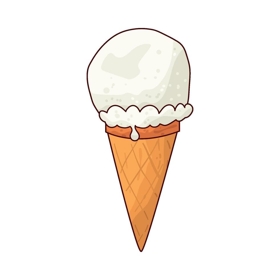 Illustration of ice cream cone vector