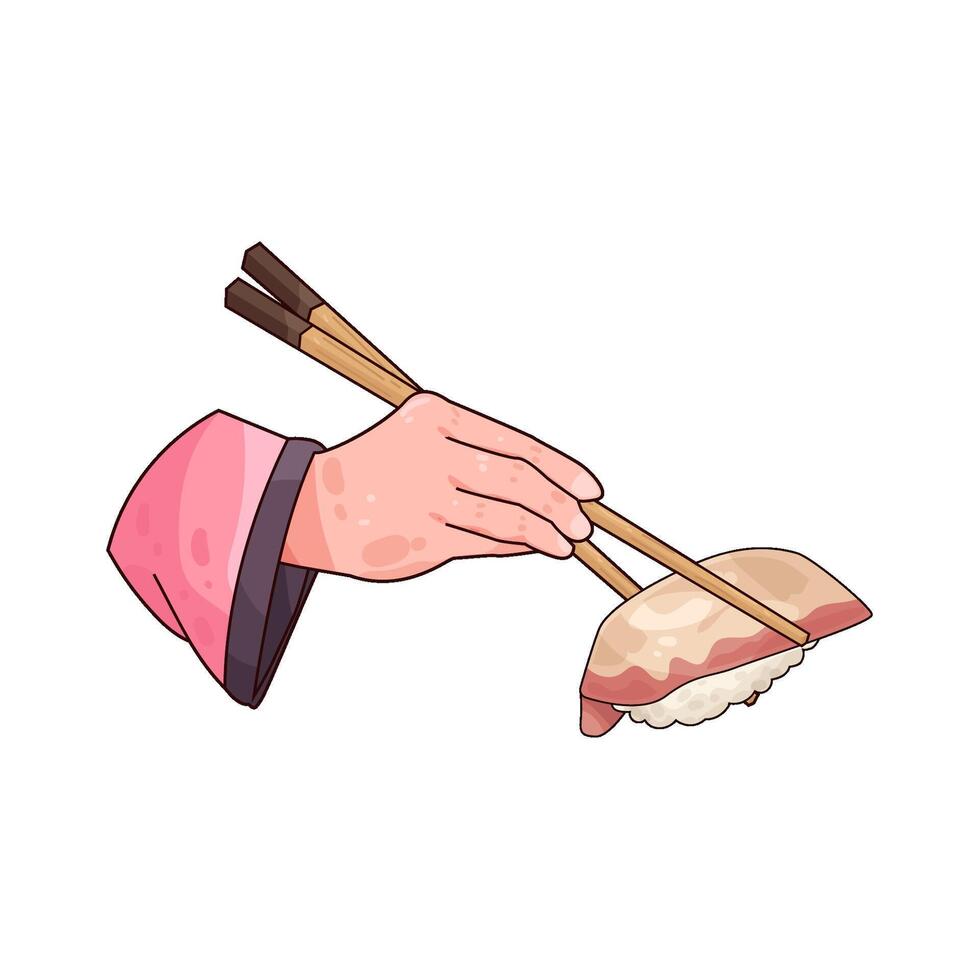 Illustration of delicious sushi vector