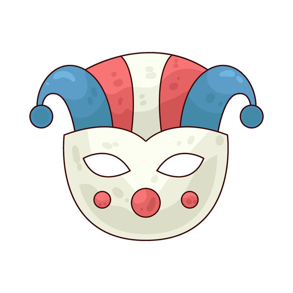 Illustration of clown mask vector