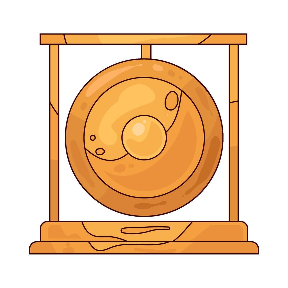 Illustration of gong vector
