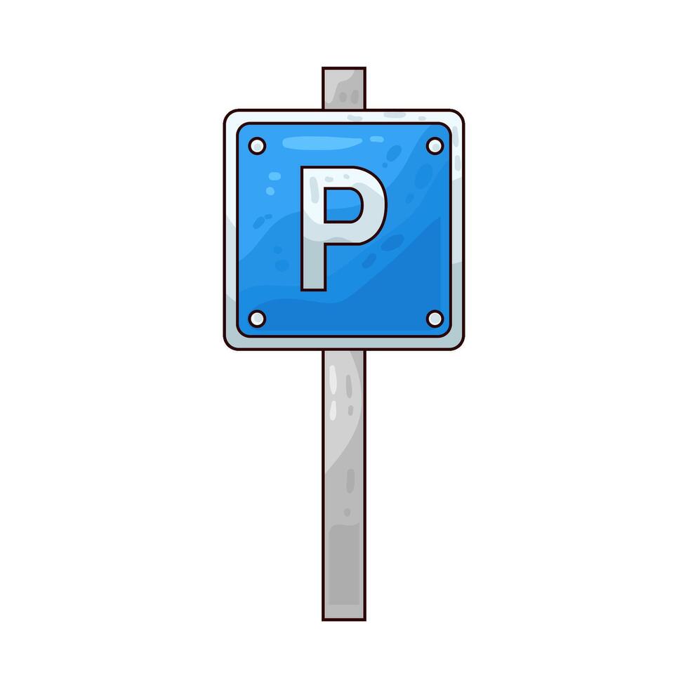 Illustration of parking sign vector