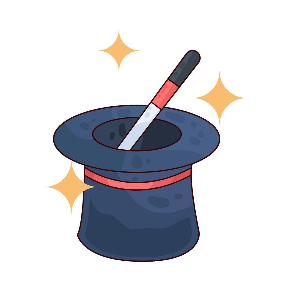 Illustration of magic hat vector