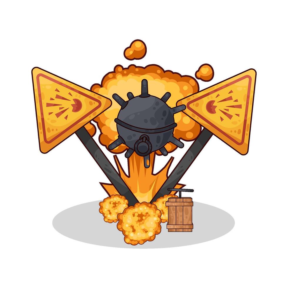 illustration of bomb explosion vector