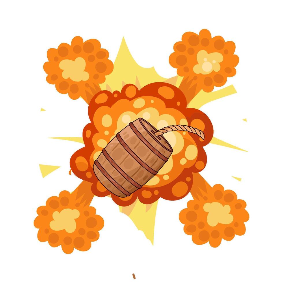 bomb explosion illustration vector