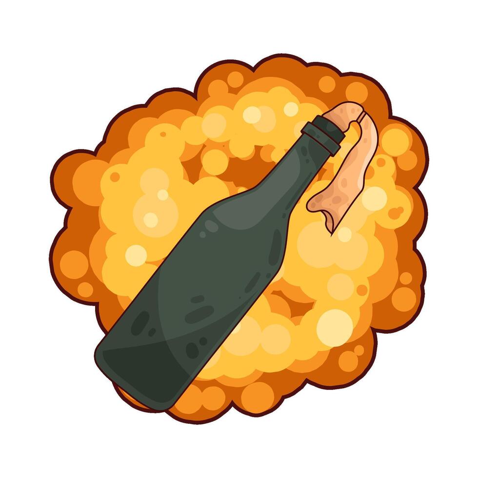 illustration of Molotov cocktails explode vector