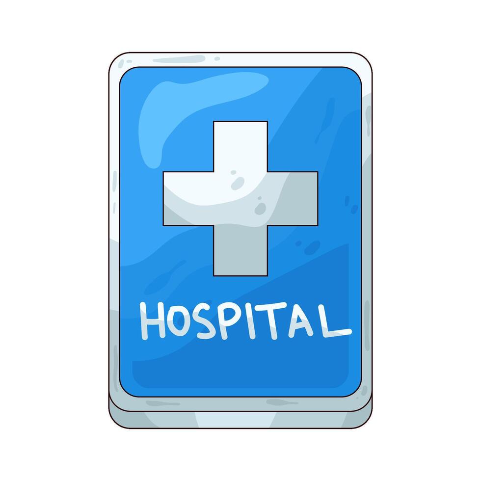 Illustration of hospital sign vector