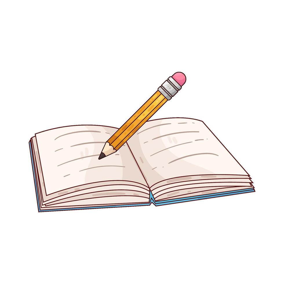 illustration of write in a book vector