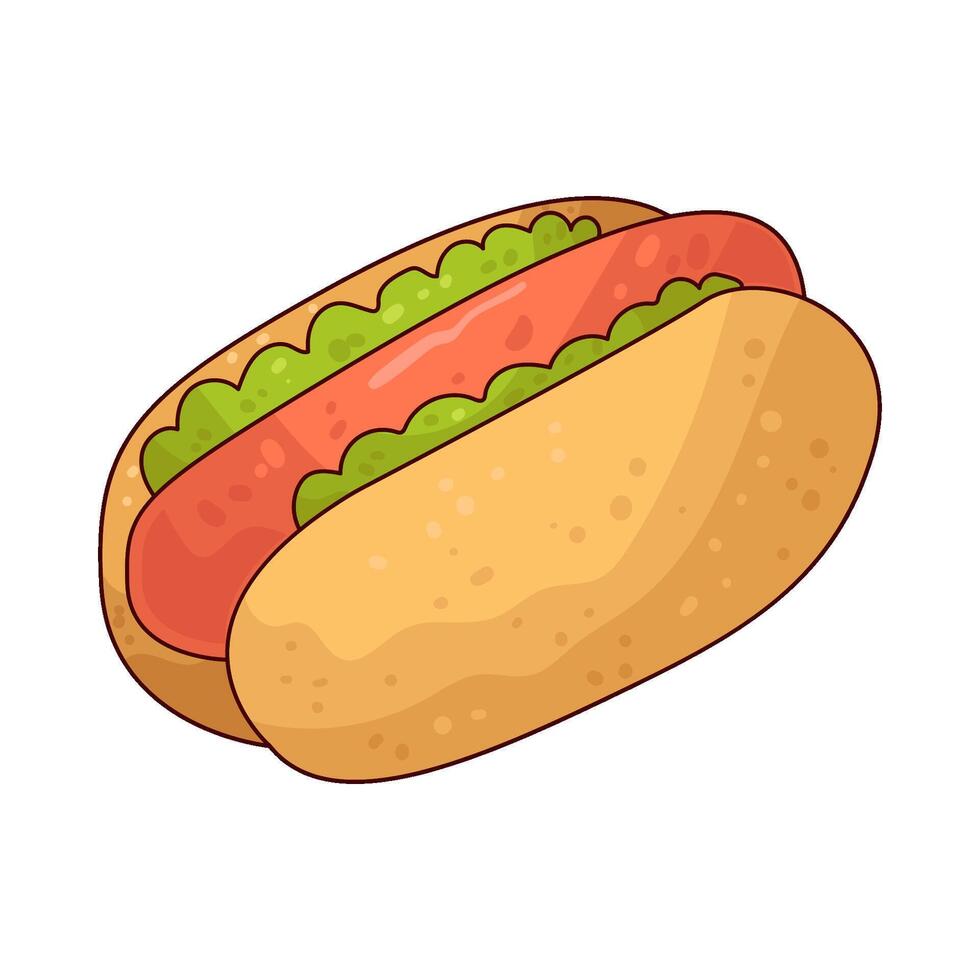 Illustration of hotdog vector