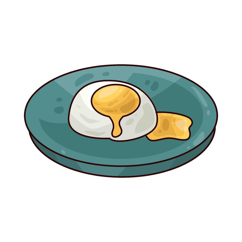 Illustration of fried egg vector