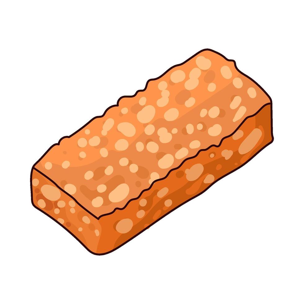 Illustration of fried tempeh vector