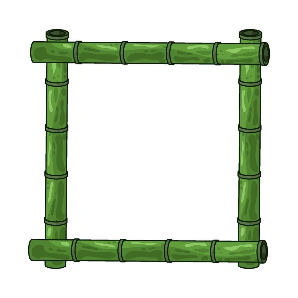 Illustration of bamboo frame vector