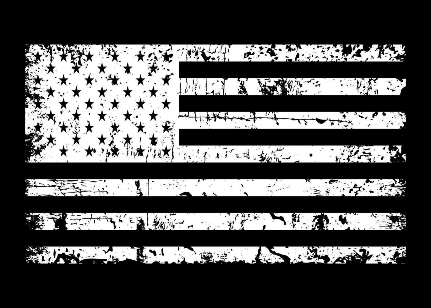 White American Grunge Flag Design. vector