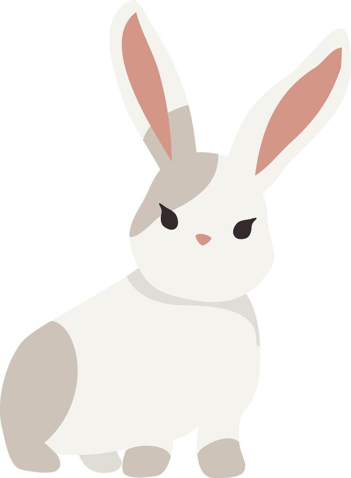 A cartoon rabbit sitting on a white background vector