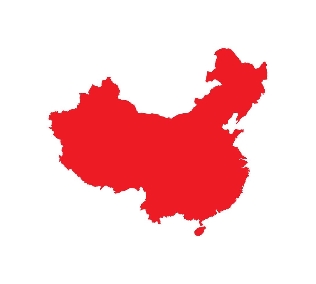 Map of China. China Map on white background. vector