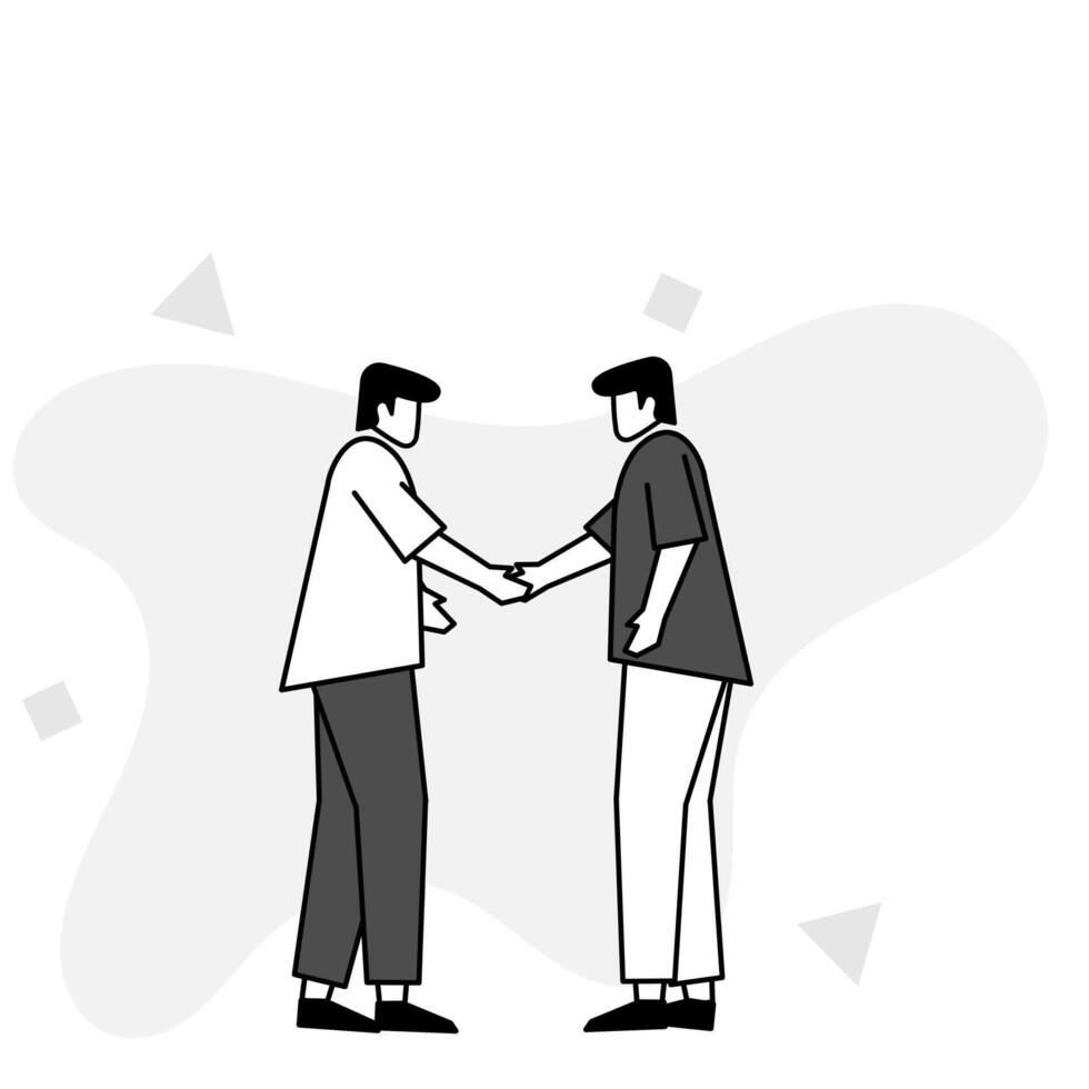 illustration of flat characters chatting, conversing vector