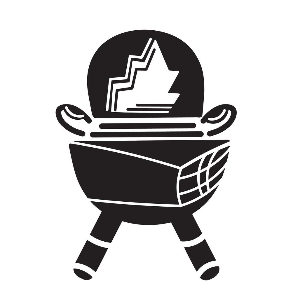 Fast food symbol , fast food grilled meat icon vector