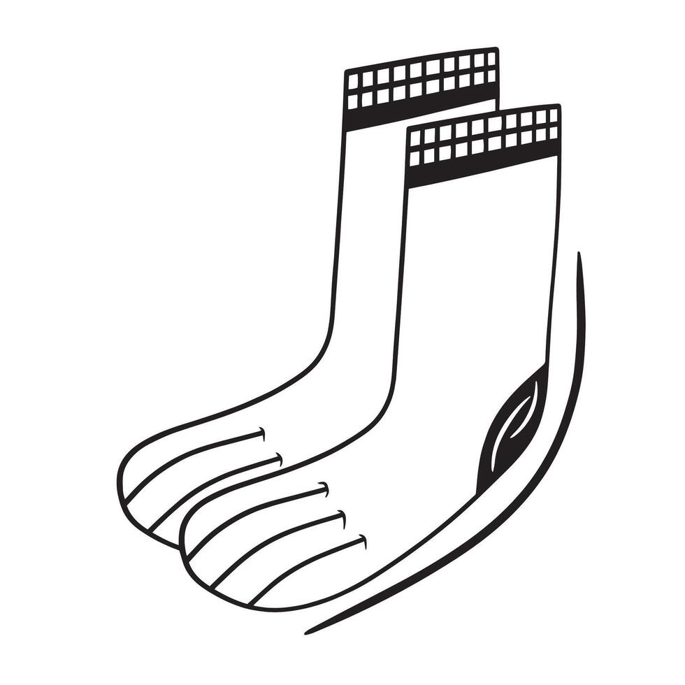 warm hand drawn doodle couple, warm socks icon vector