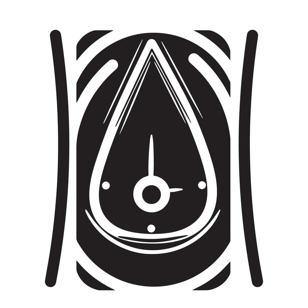 water logo and clock style two objects, anto water clock icon vector