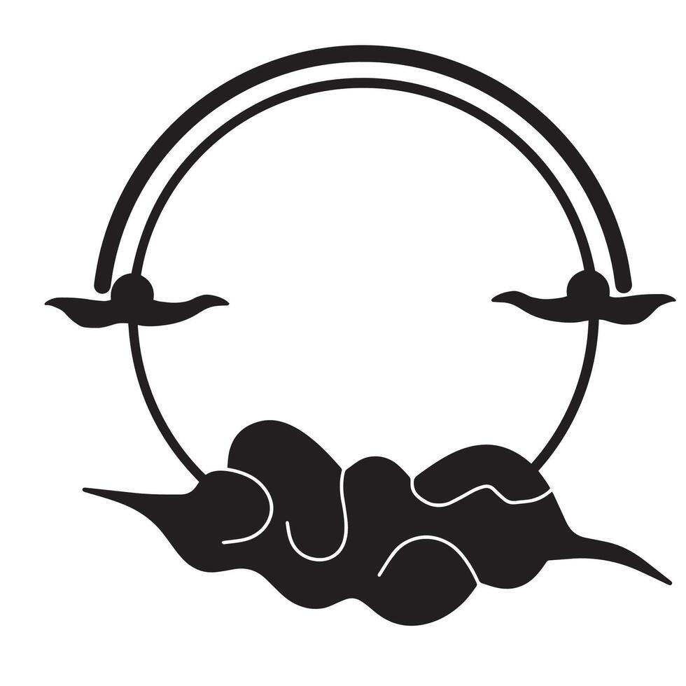 simple circle initial frame vector