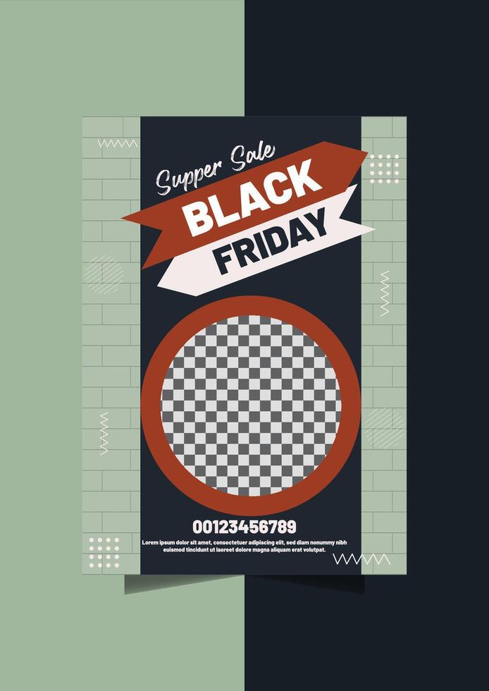 black friday sale poster vector