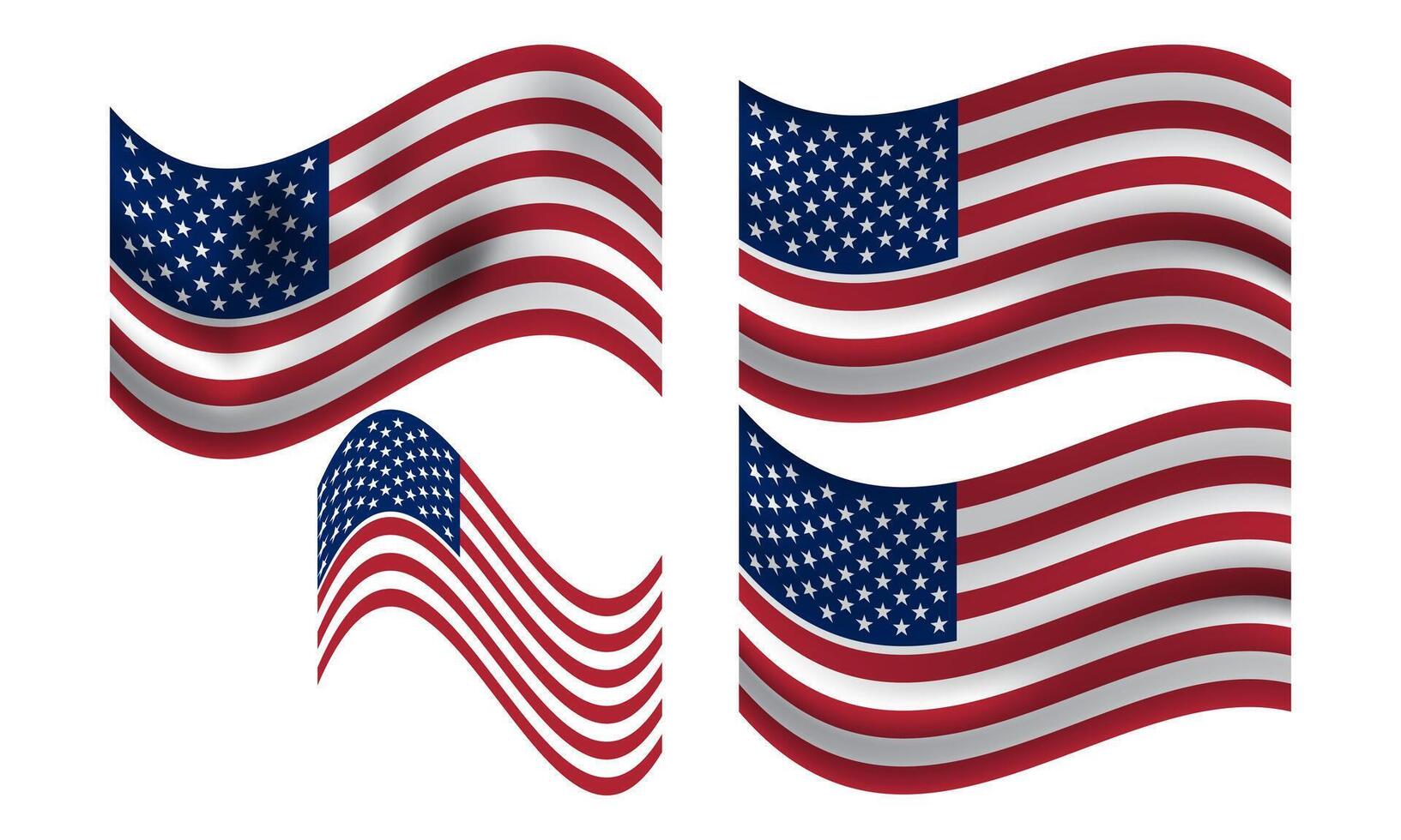 Vibrant USA Flag Illustration Perfect for Independence Day, Websites, and Digital Projects vector