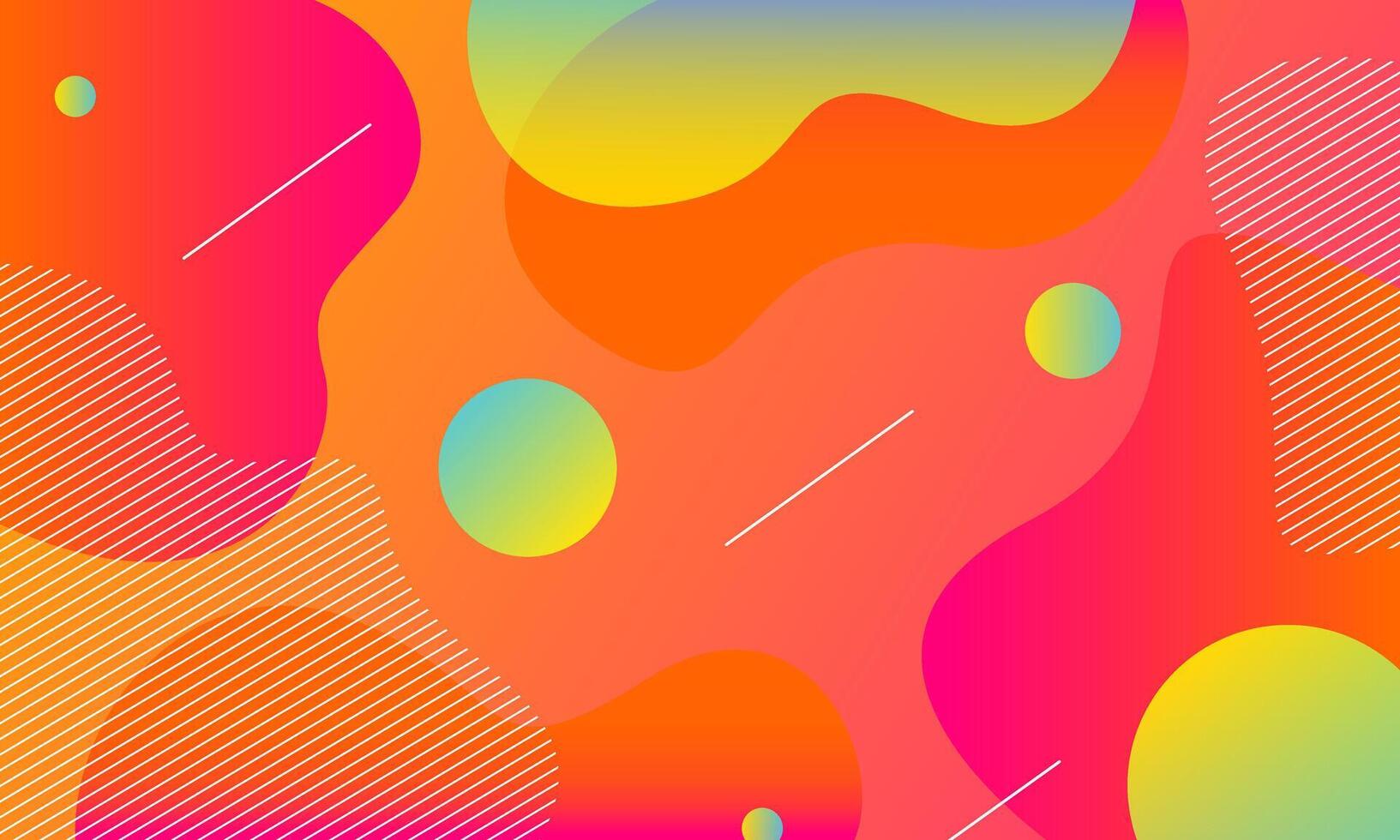 abstract orange pink wave background vector
