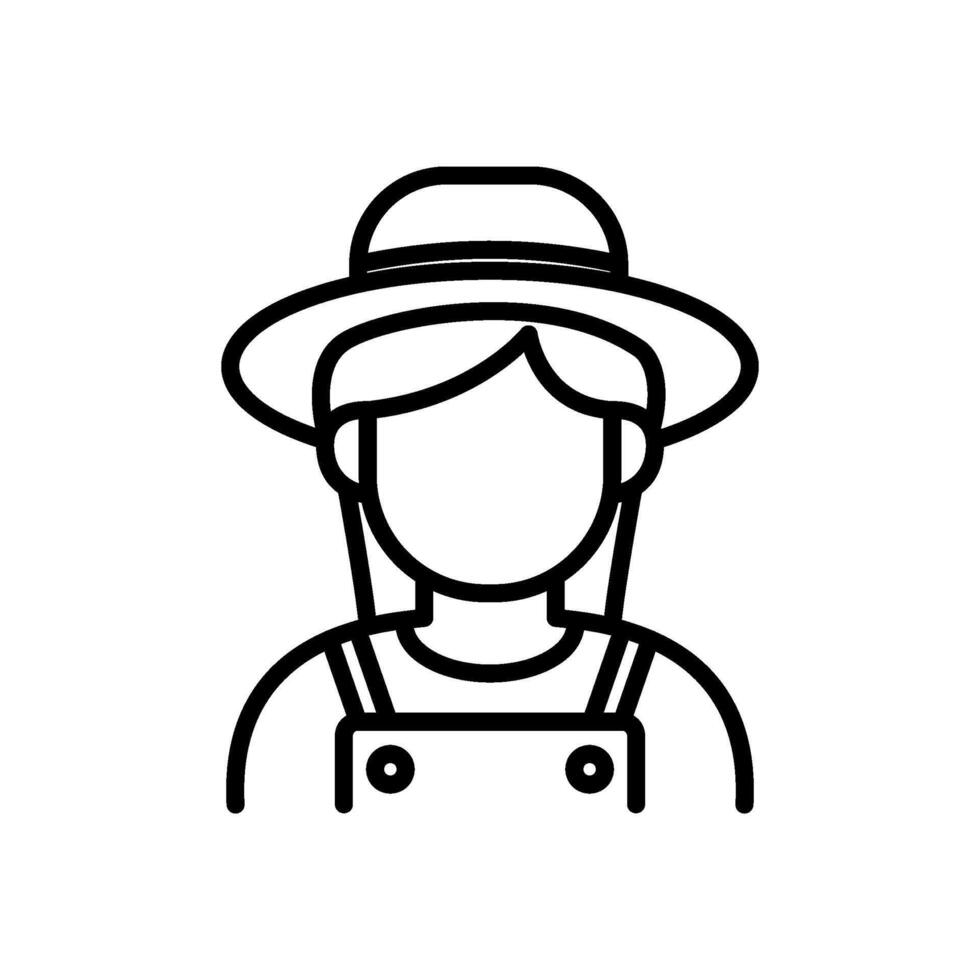 farmer icon in line style vector