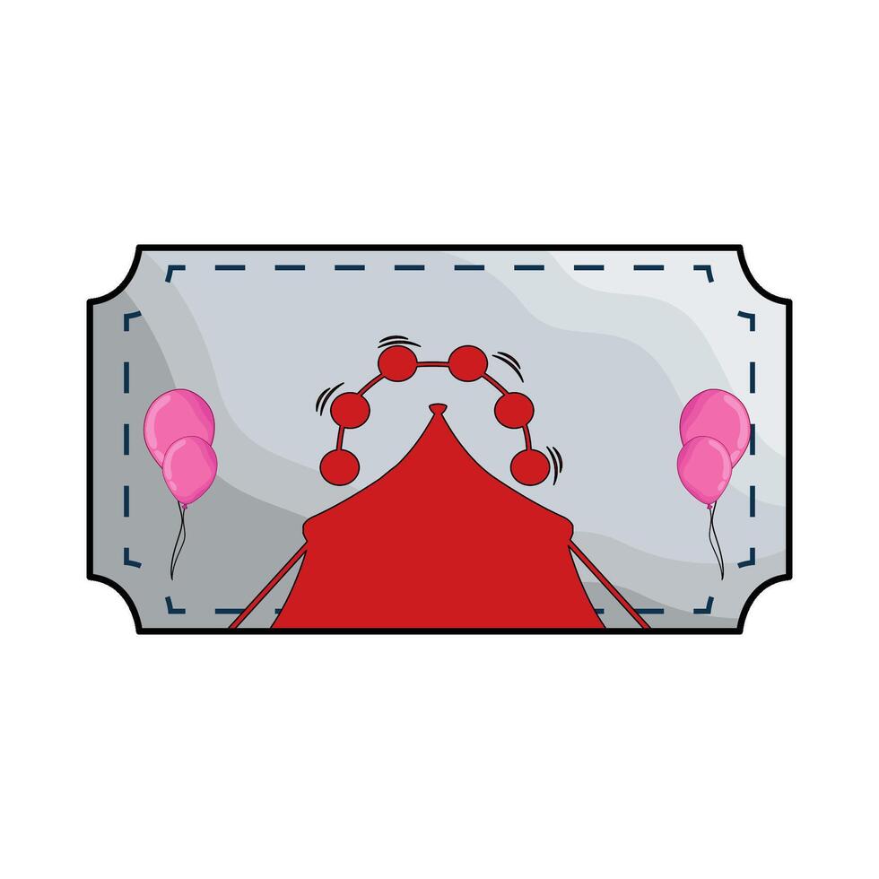 illustration of circus ticket vector
