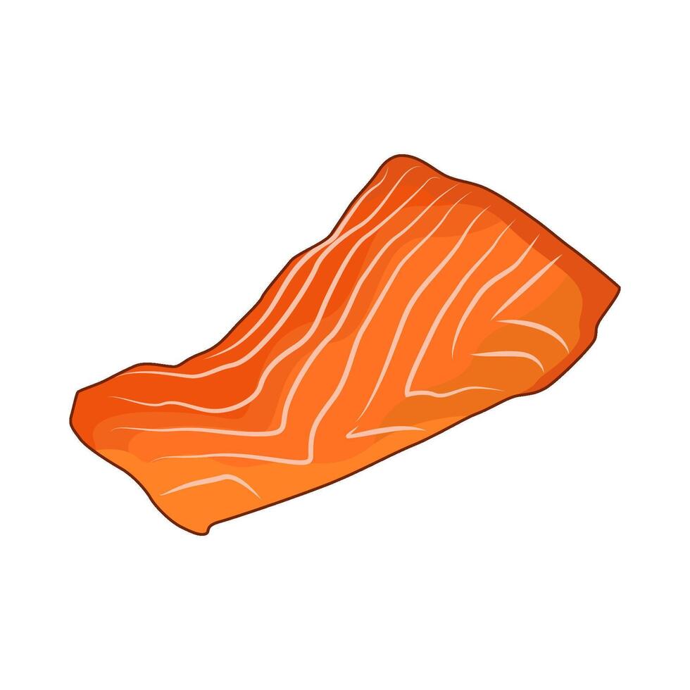 illustration of salmon slice vector