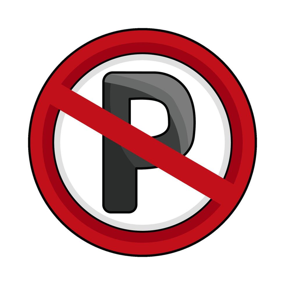 illustration of no parking sign vector