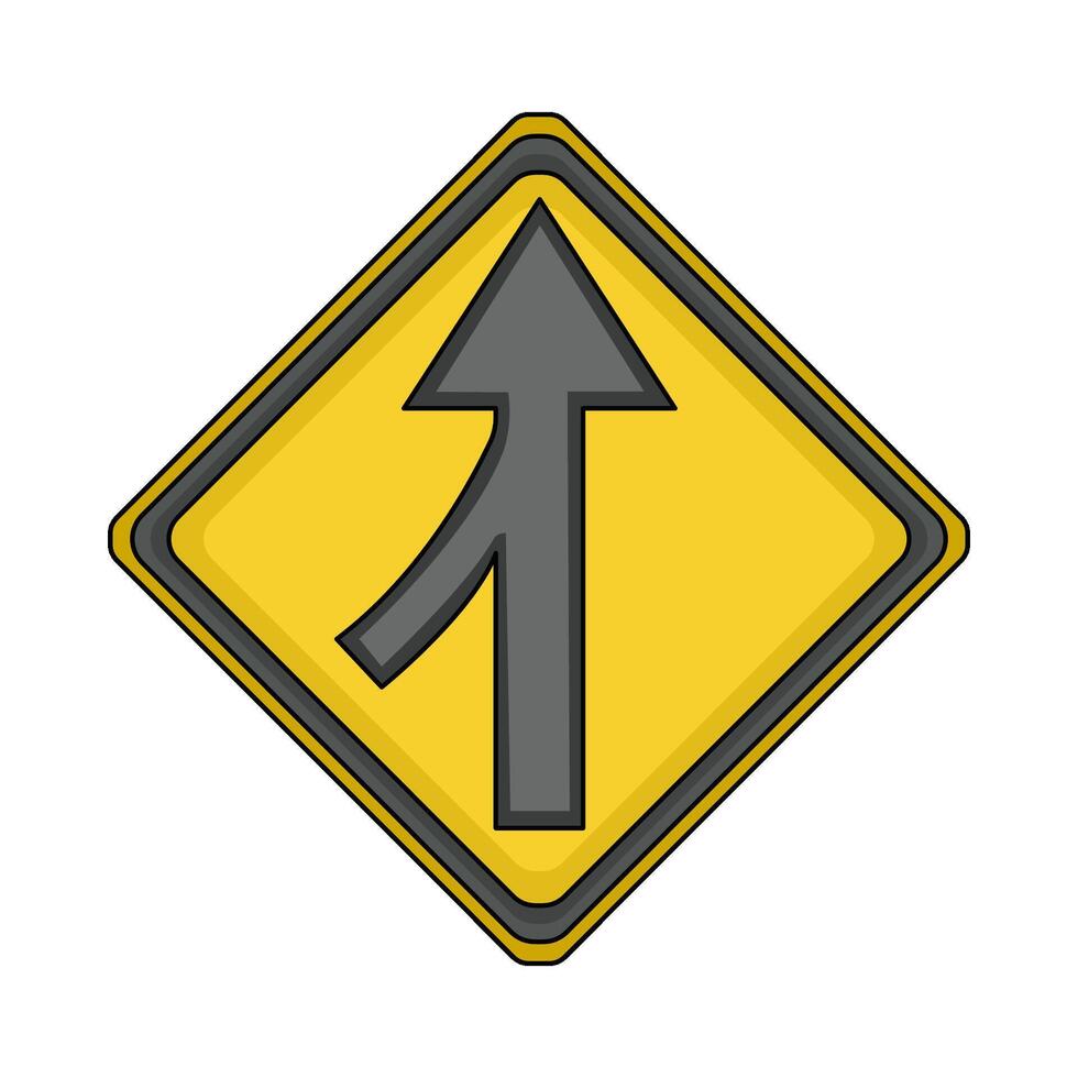 illustration of merging traffic sign vector