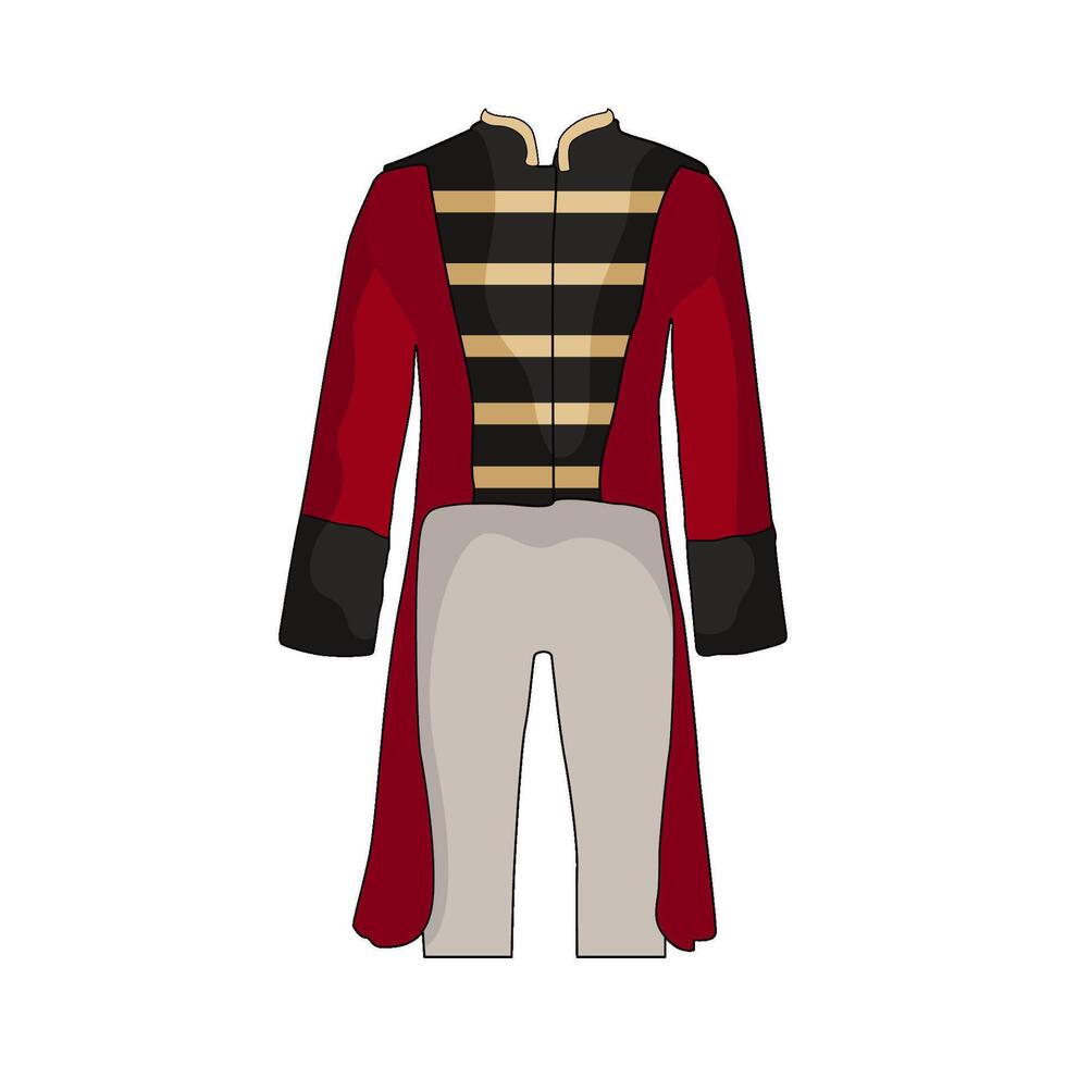 illustration of circus ringmaster costume vector