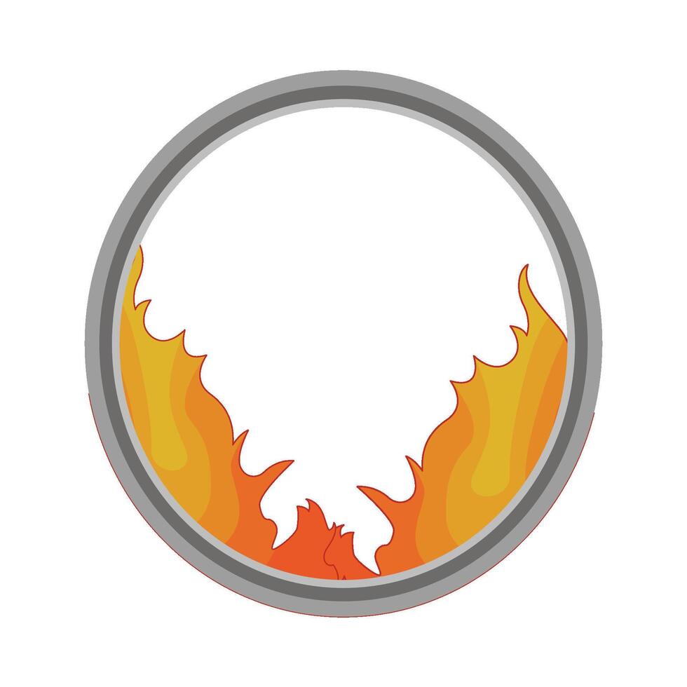 illustration of circus fire hoop vector