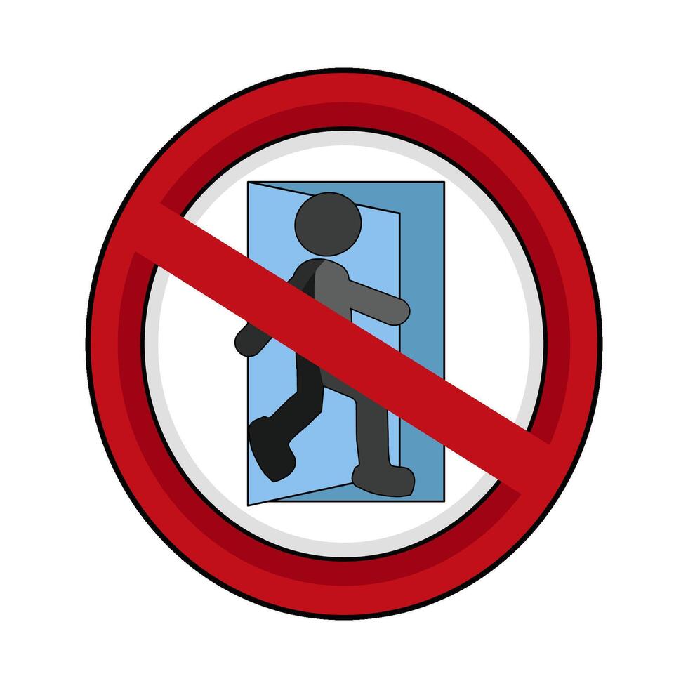 illustration of no entry vector