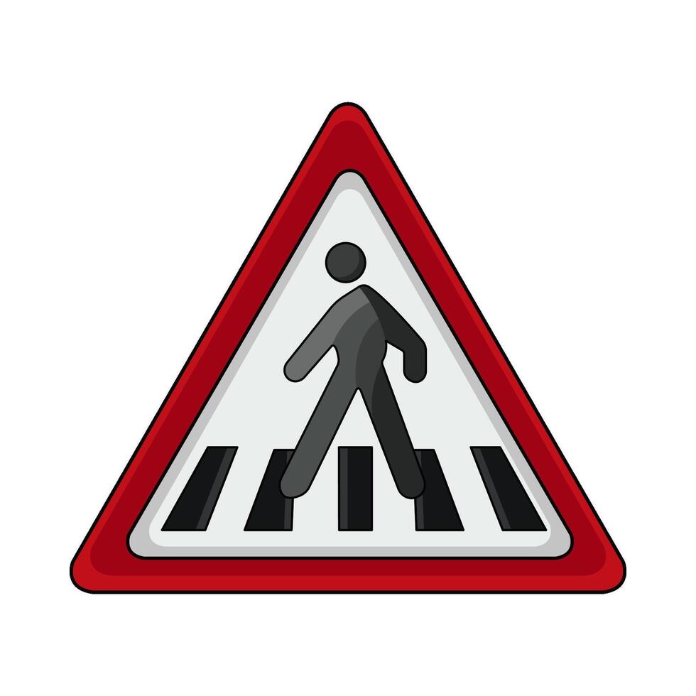 illustration of pedestrian crossing sign vector