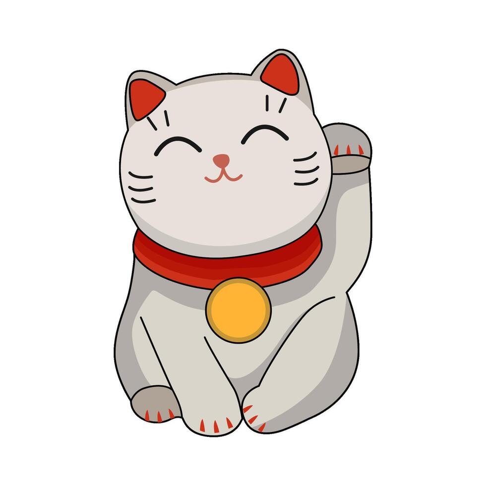 illustration of japanese lucky cat vector