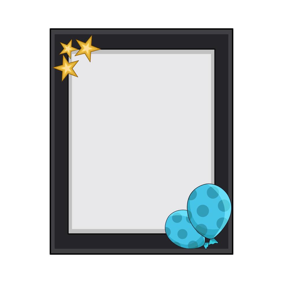 illustration of happy birthday frame vector