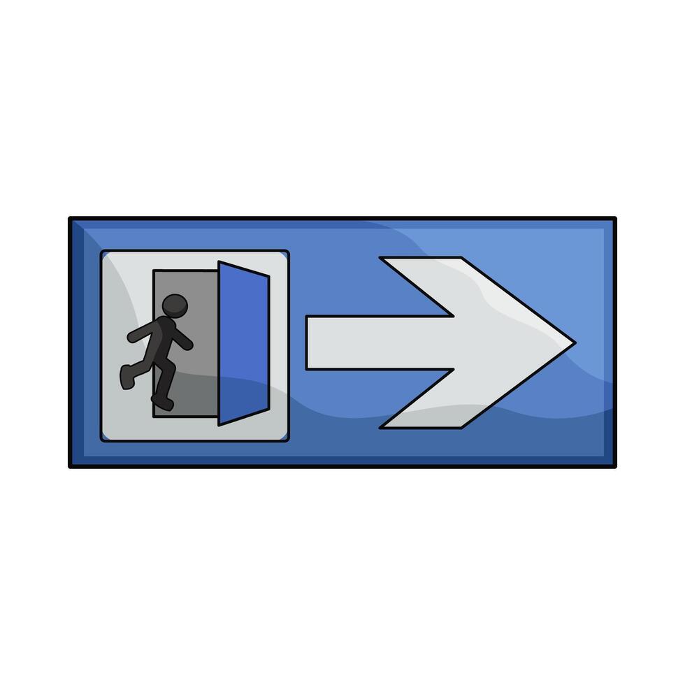 illustration of exit door sign vector