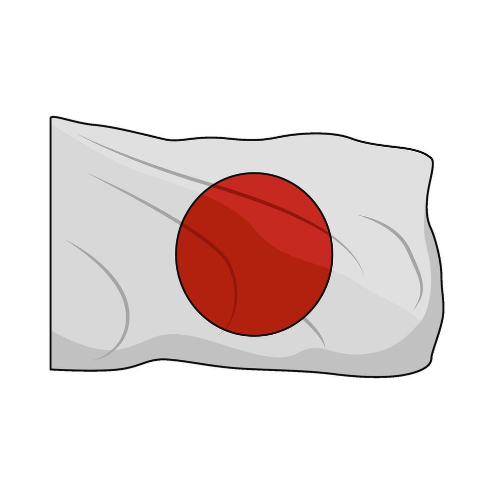 illustration of japan flag vector
