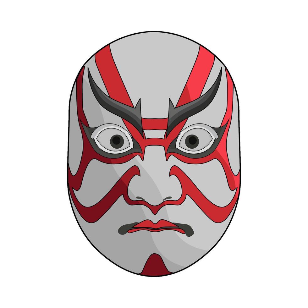 illustration of kabuki mask vector