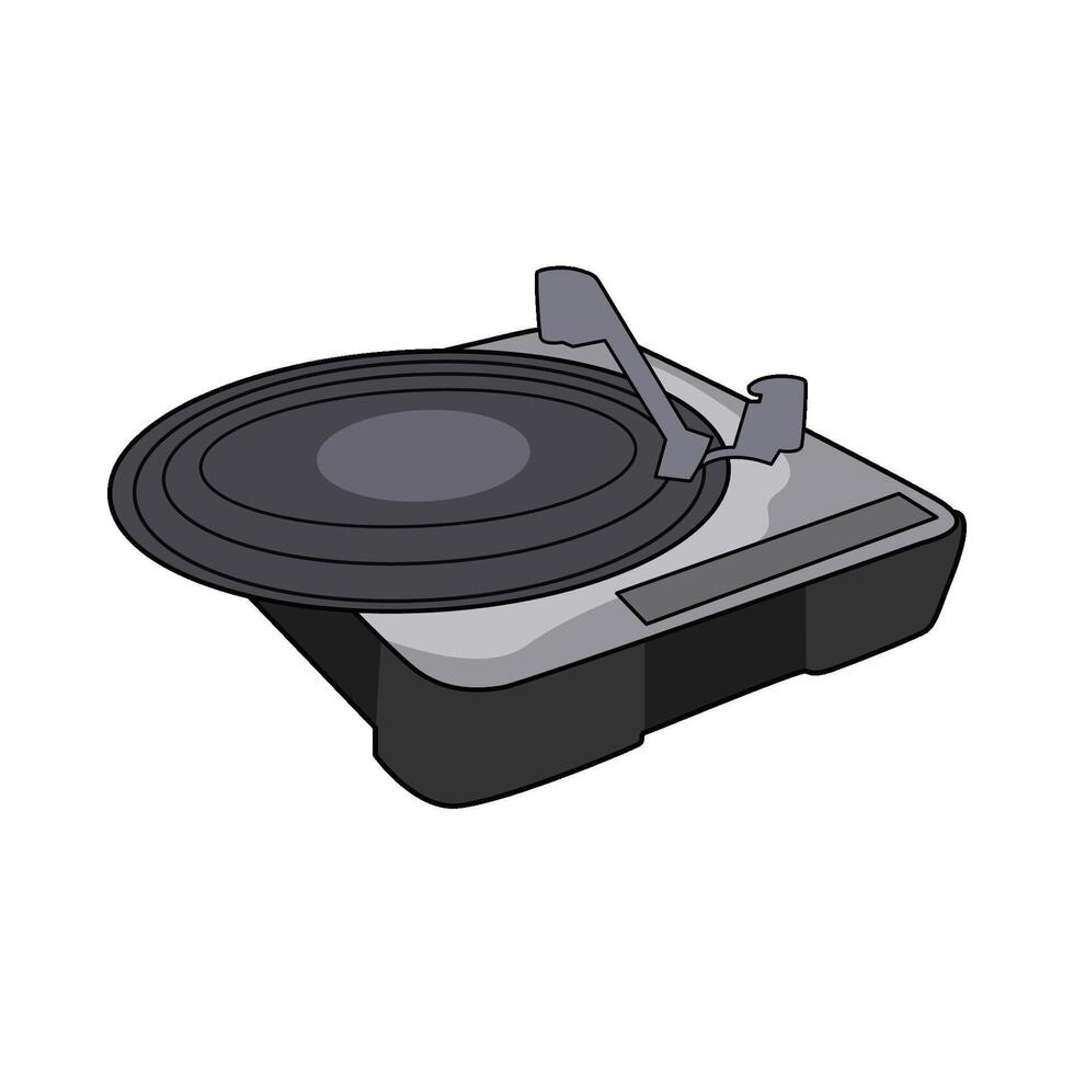 illustration of turntable vector