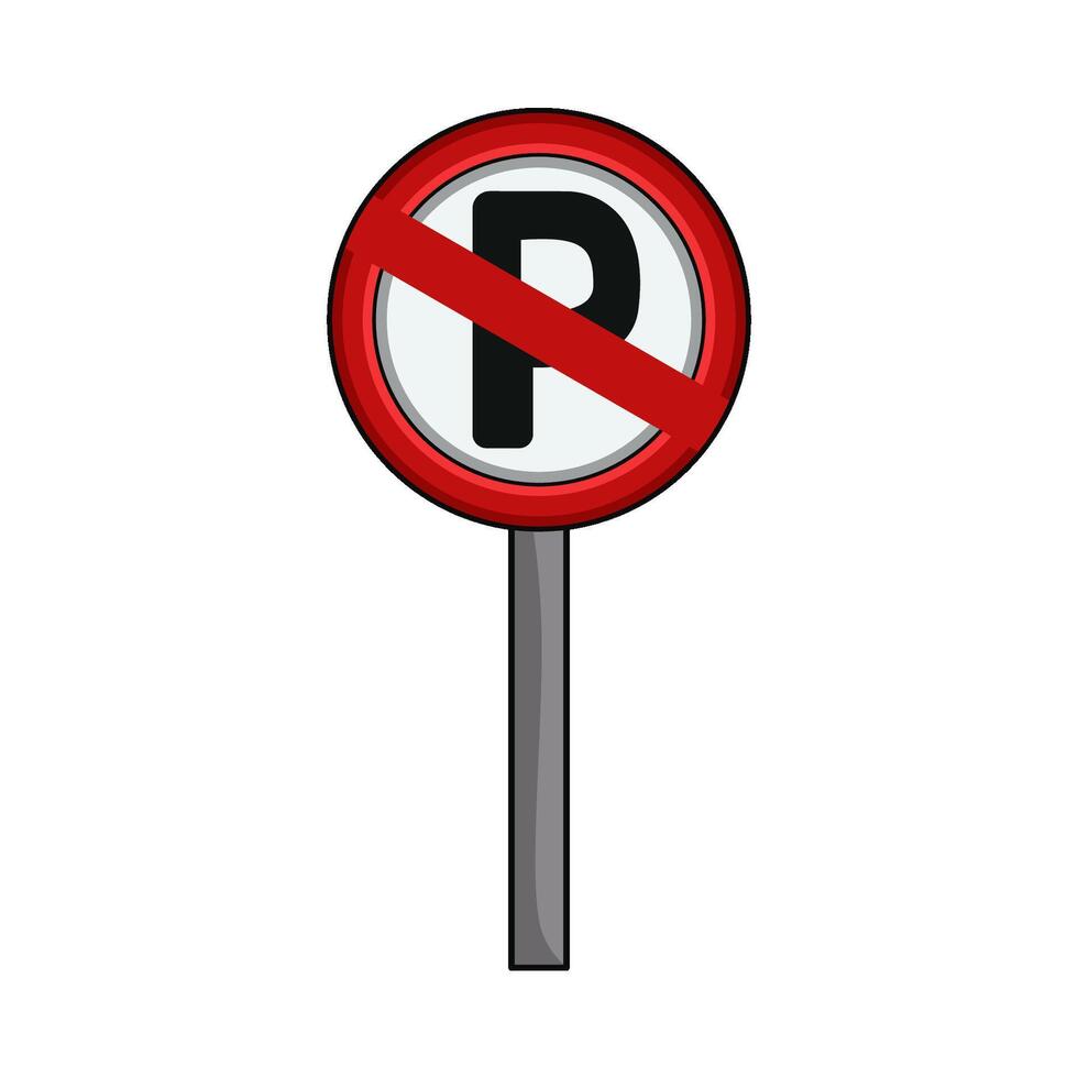 illustration of no parking vector