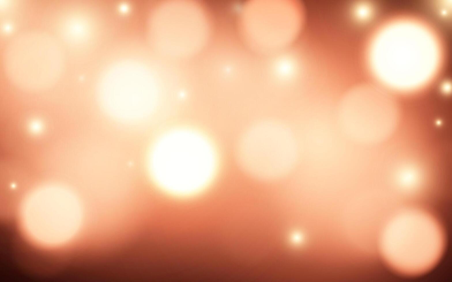 Golden Brown Bokeh Lights in Warm Tones. Abstract Soft Light Background with Blurred Circles and Warm Radiance, Background decoration vector