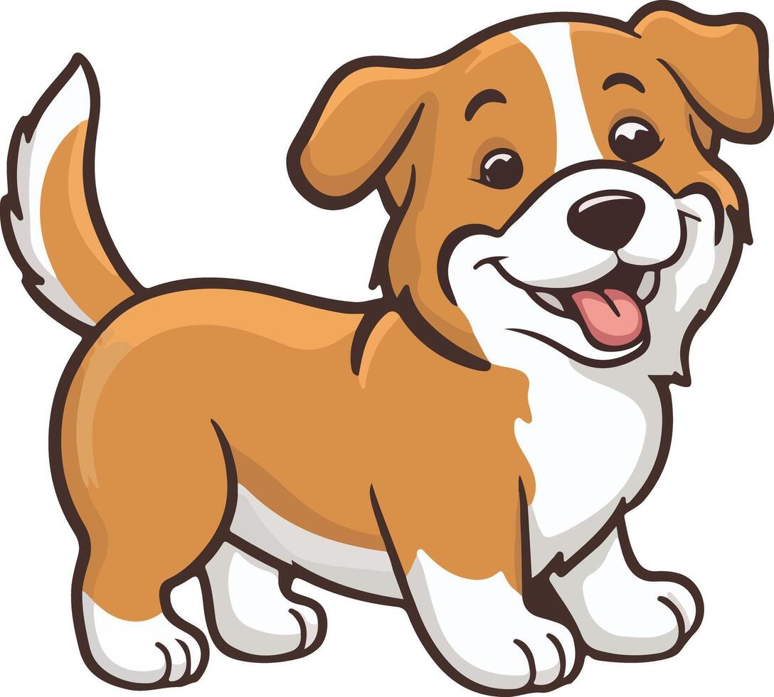 Beautiful pet portrait of dog vector