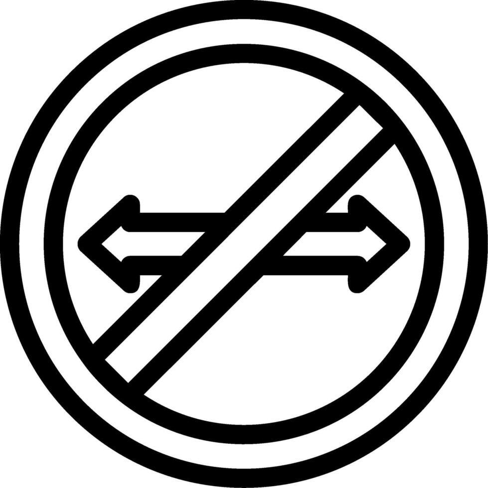 No Turn Icon vector