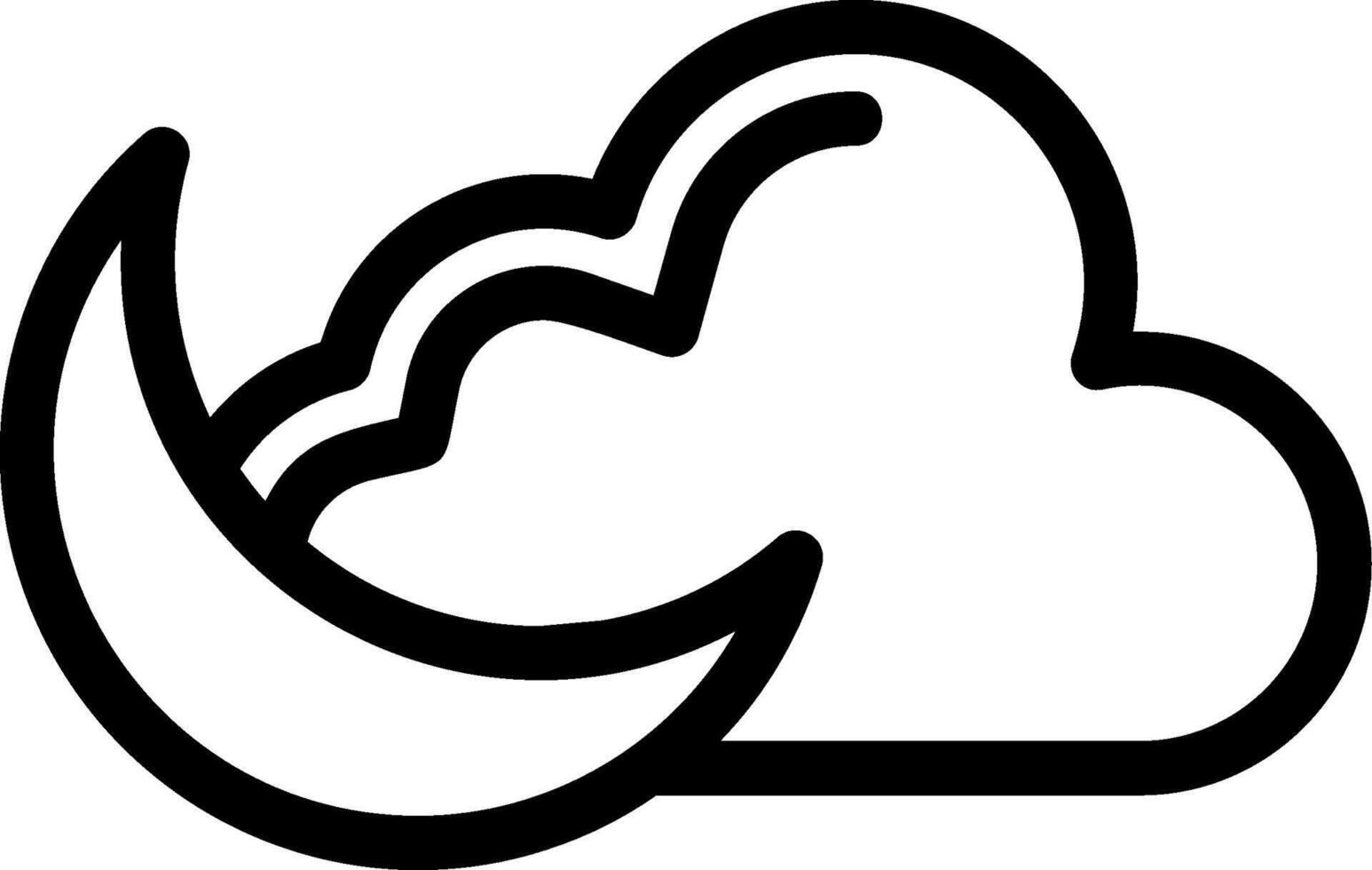 Cloudy Night Icon vector