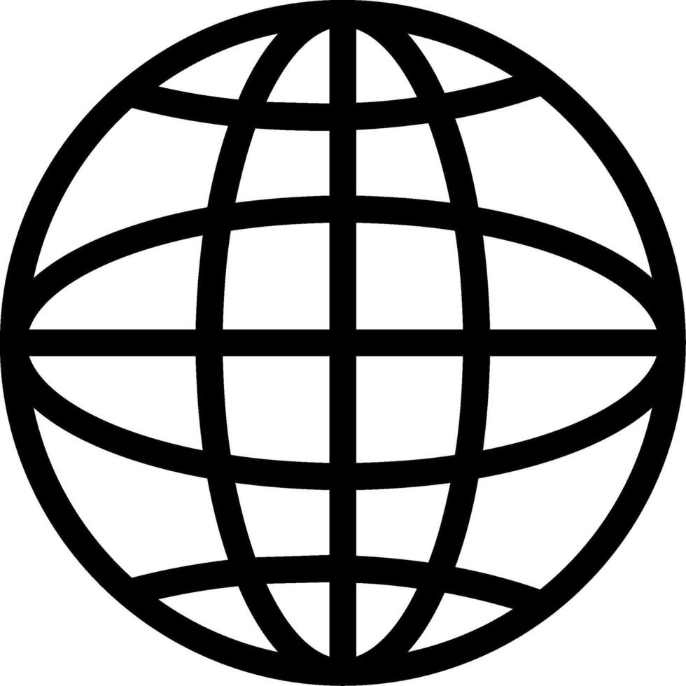 Earth Grid Icon vector