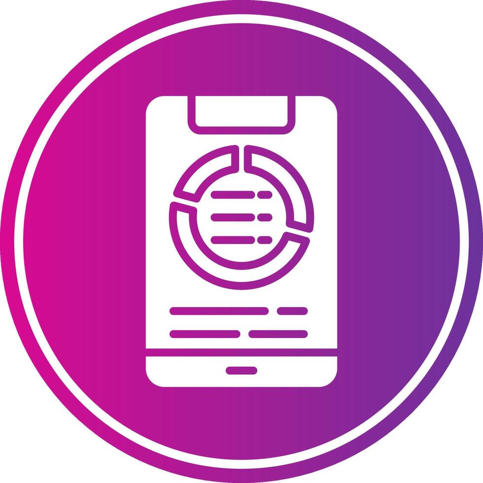 Smartphone Glyph Gradient Circle Icon vector