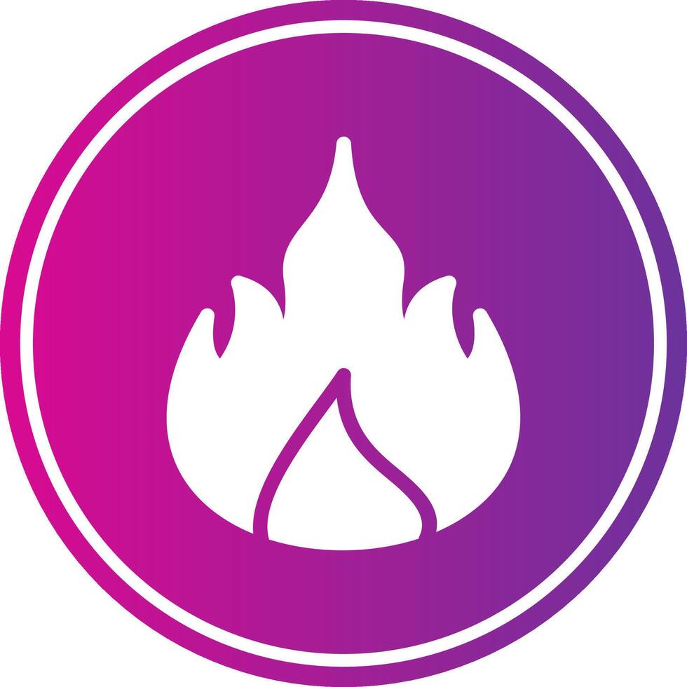 Fire Glyph Gradient Circle Icon vector